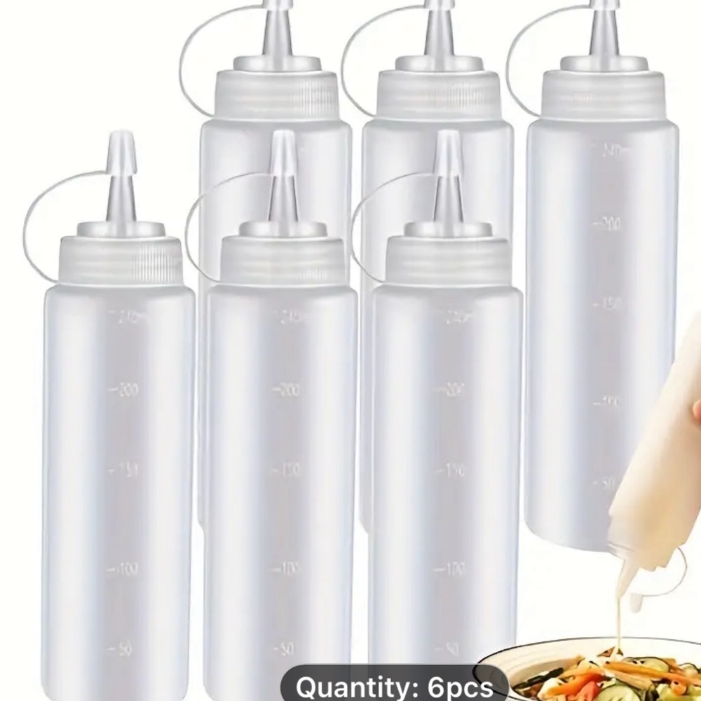 Plastic condiment bottles